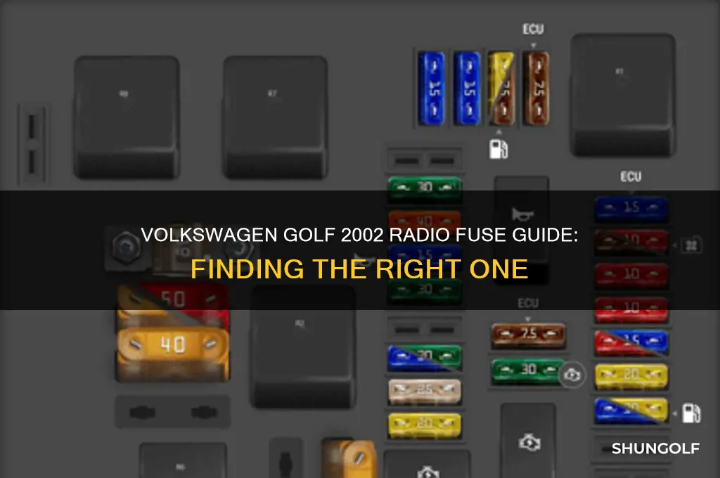 what fuse is for radio volkswagen golf 2002