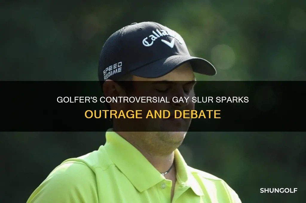 what gay slur did golfer say