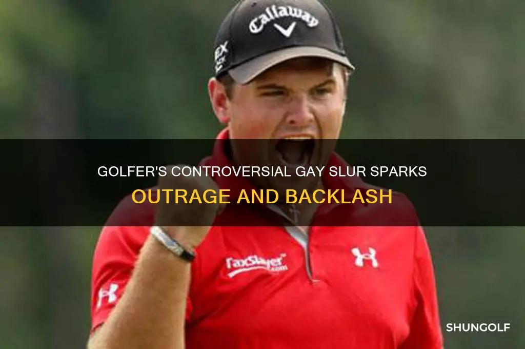 what gay slur did the golfer say