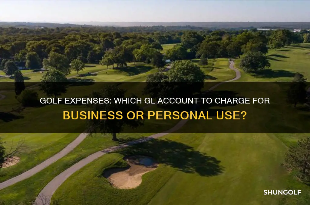 what gl account to charge golf to