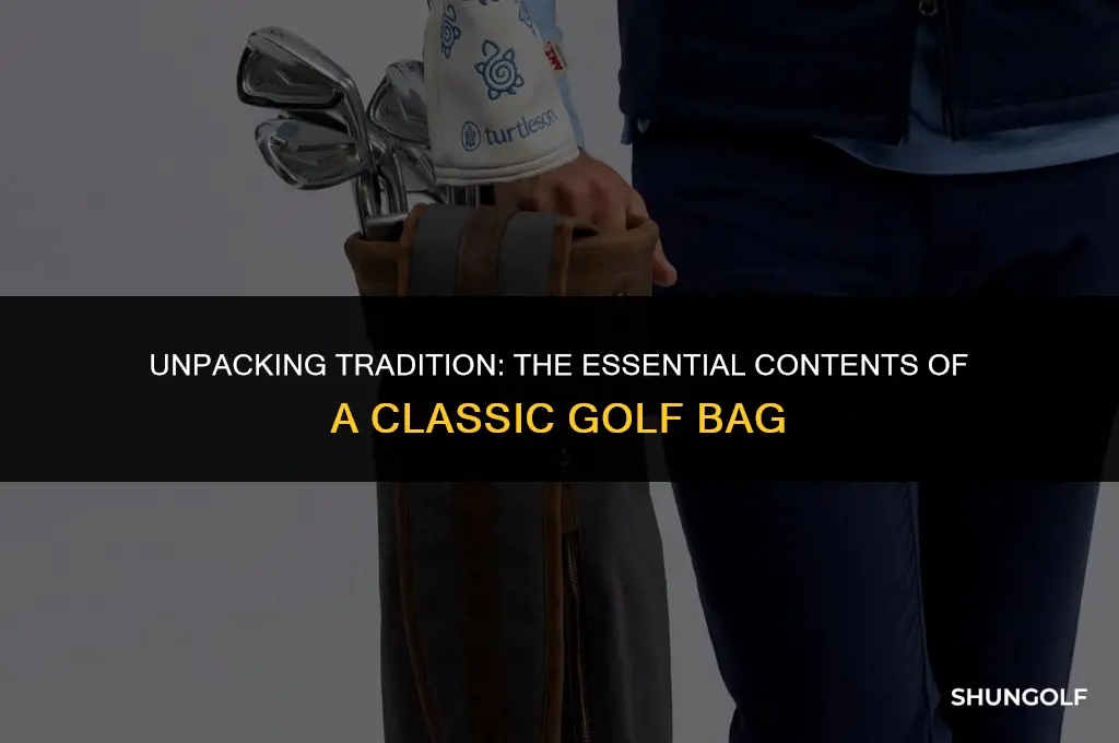 what goes in the traditiinal golf bag