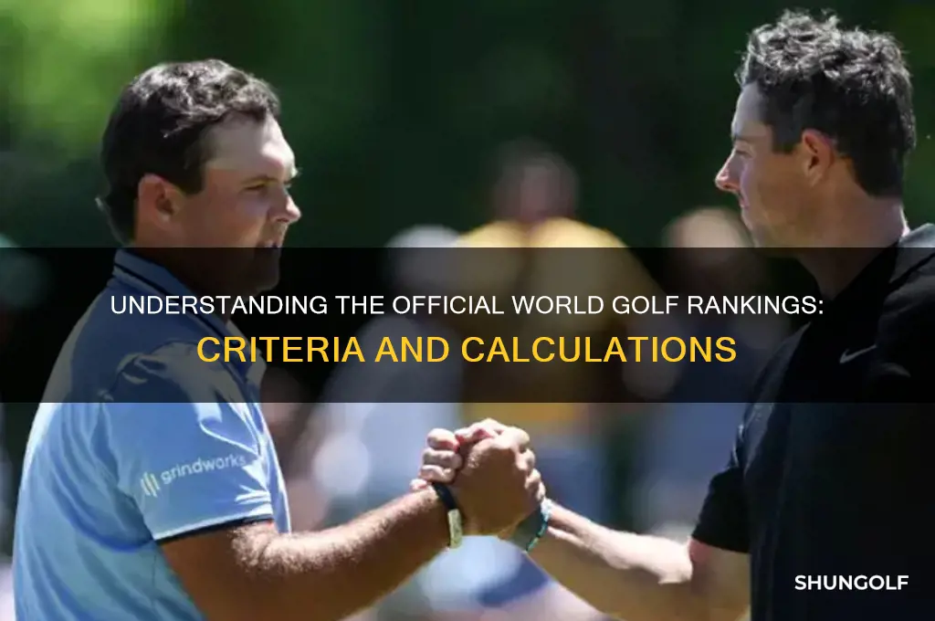 what goes into the official world golf rankings