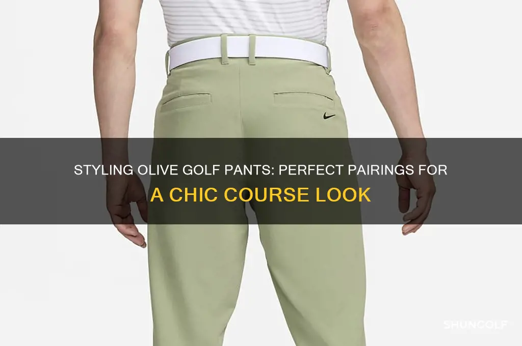 what goes with olive golf pants