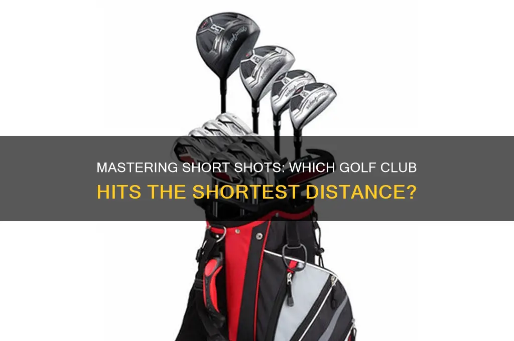 what golf club hits a ball the shortest distance