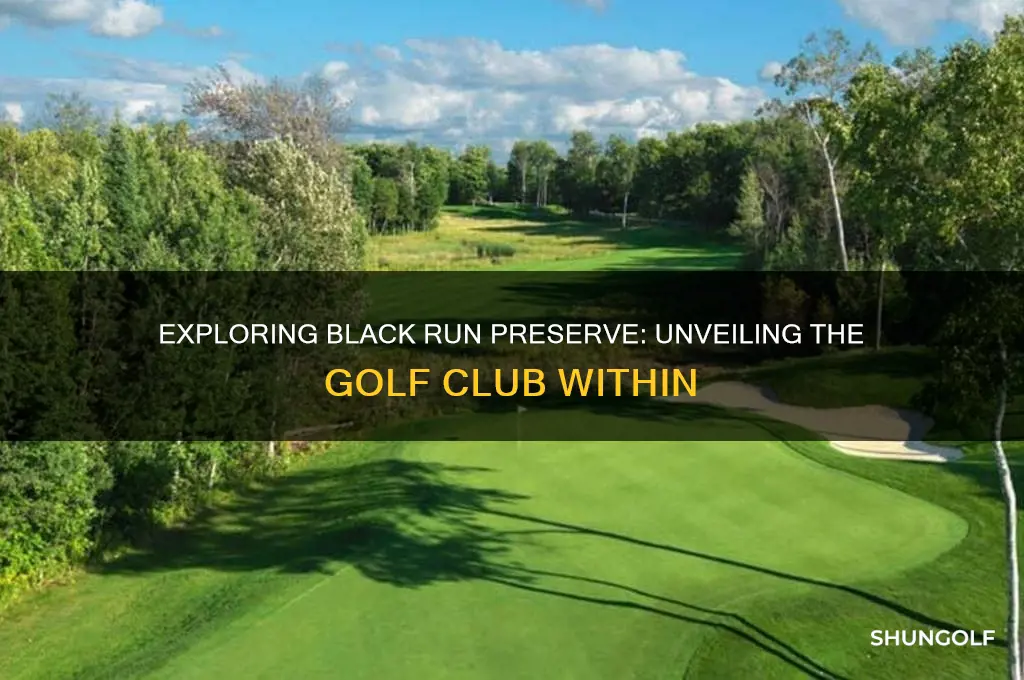 what golf club is in black run preserve