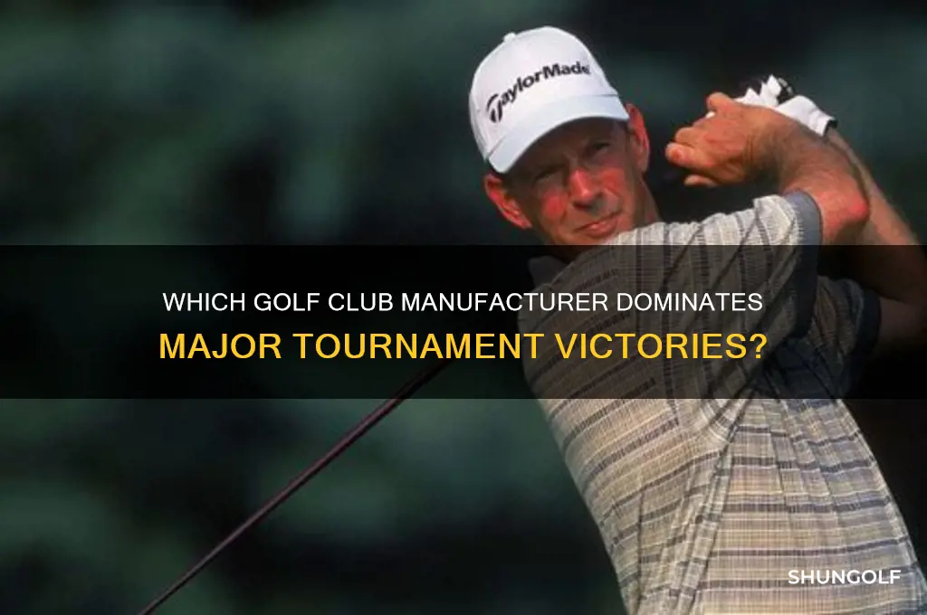 what golf club manufacturer has won the most majors