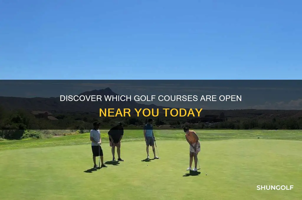 what golf course are open