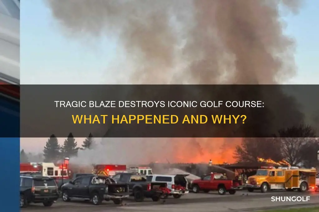 what golf course burned down