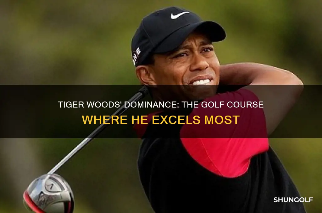 what golf course does tiger play best at