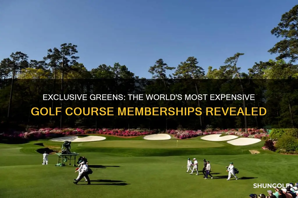 what golf course has the highest membership fee
