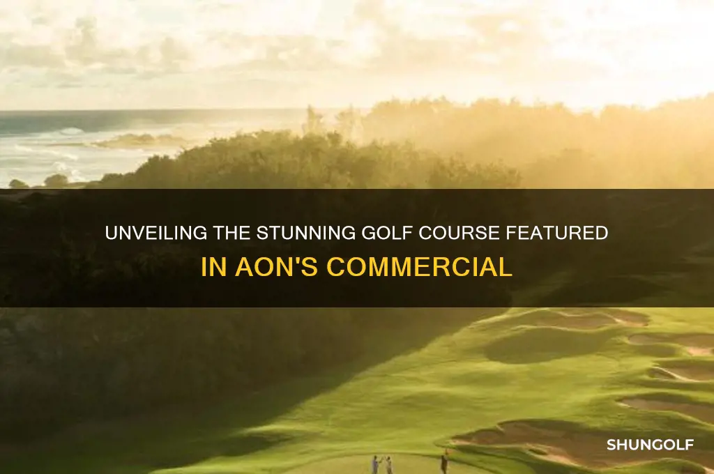 what golf course is the aon commercial