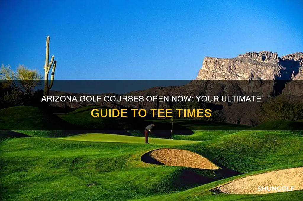 what golf courses are open in arizona
