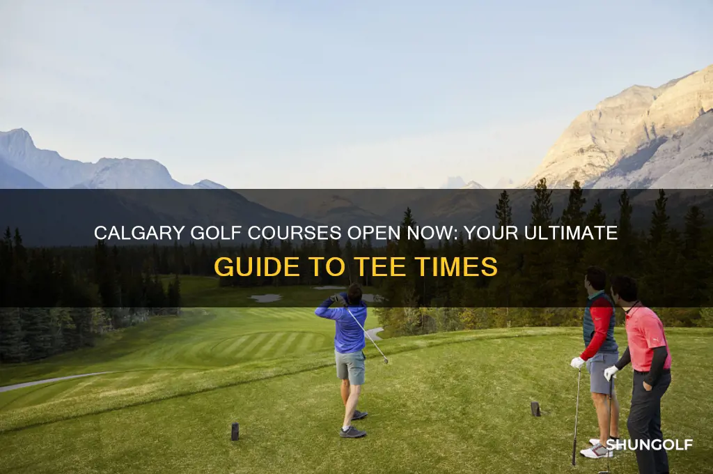 what golf courses are open in calgary