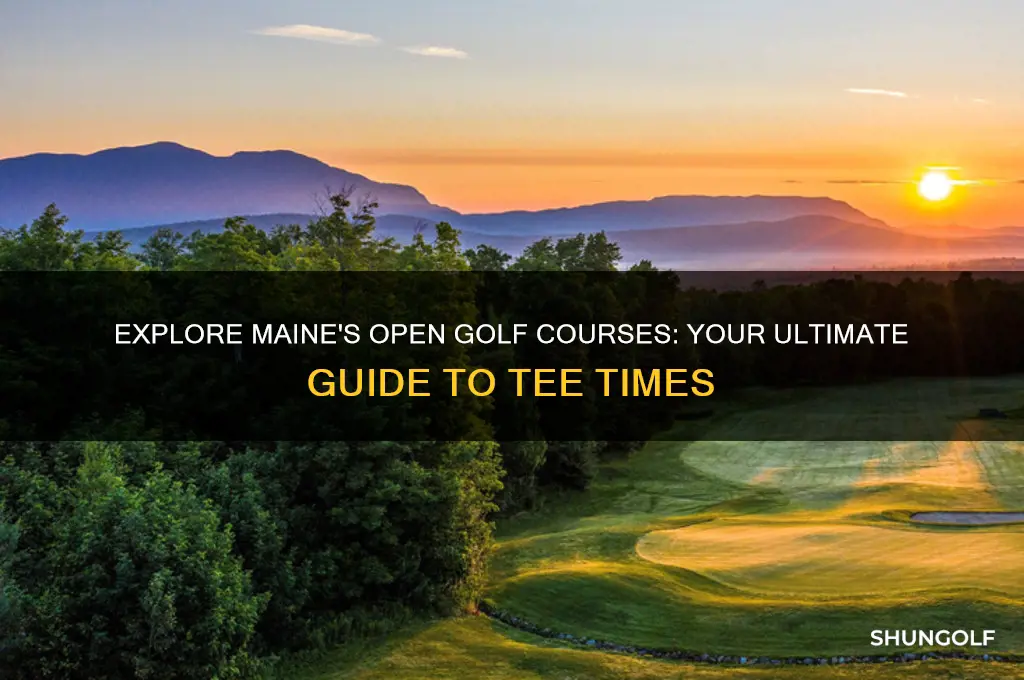 what golf courses are open in maine