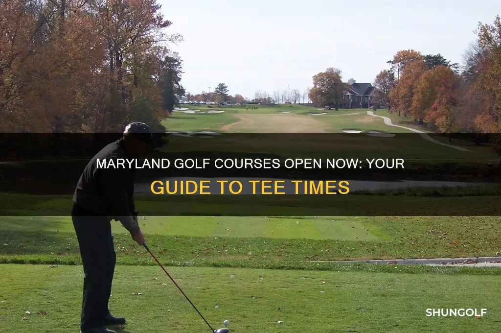 what golf courses are open in maryland