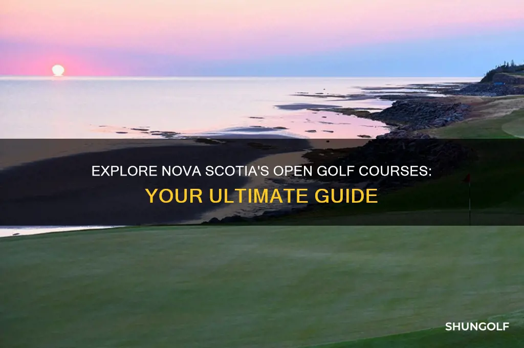 what golf courses are open in nova scotia