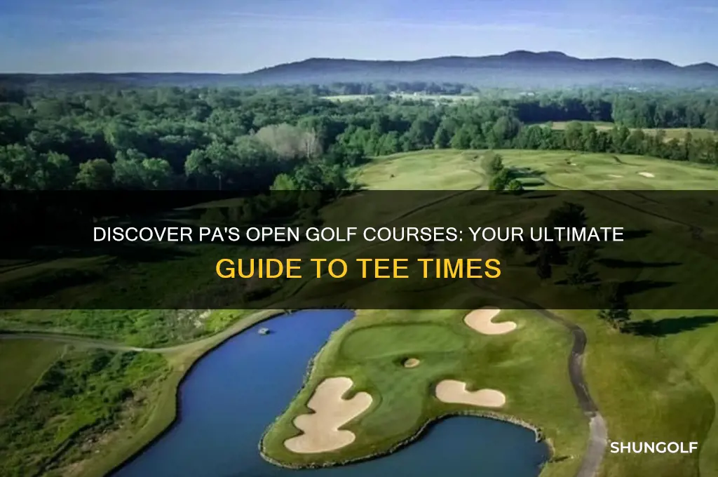 what golf courses are open in pa