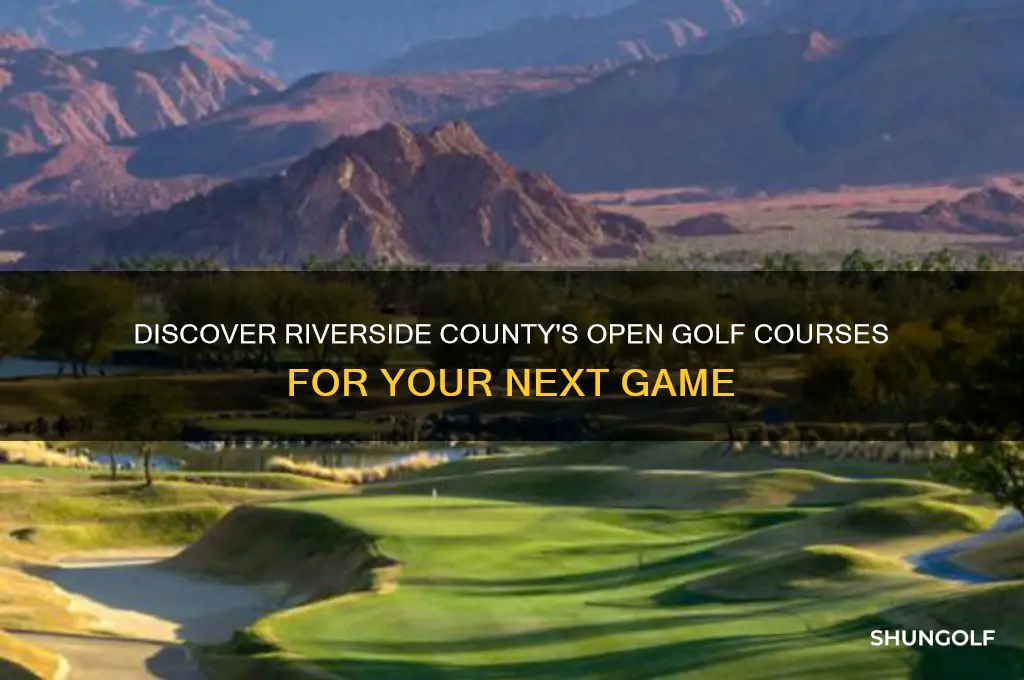 what golf courses are open in riverside county