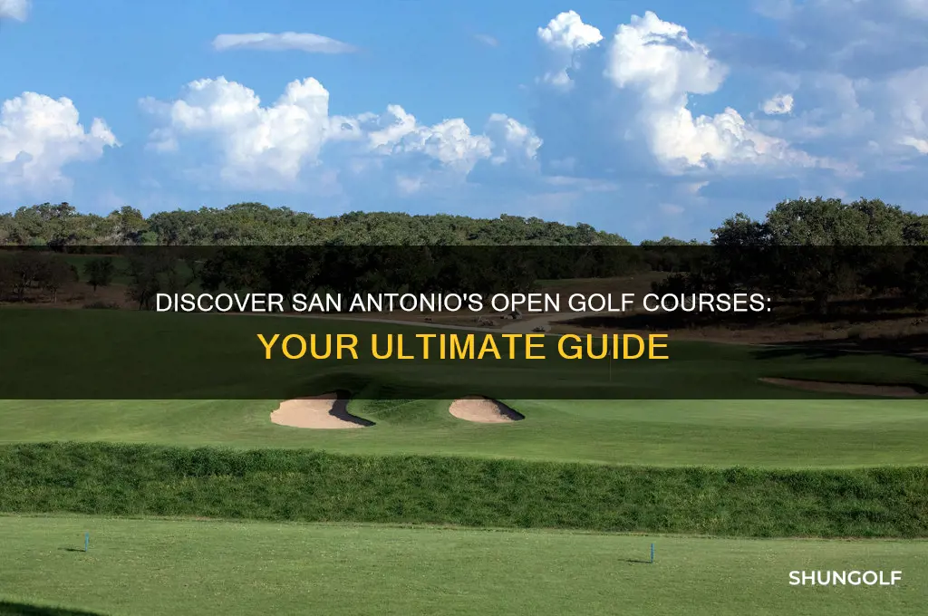 what golf courses are open in san antonio
