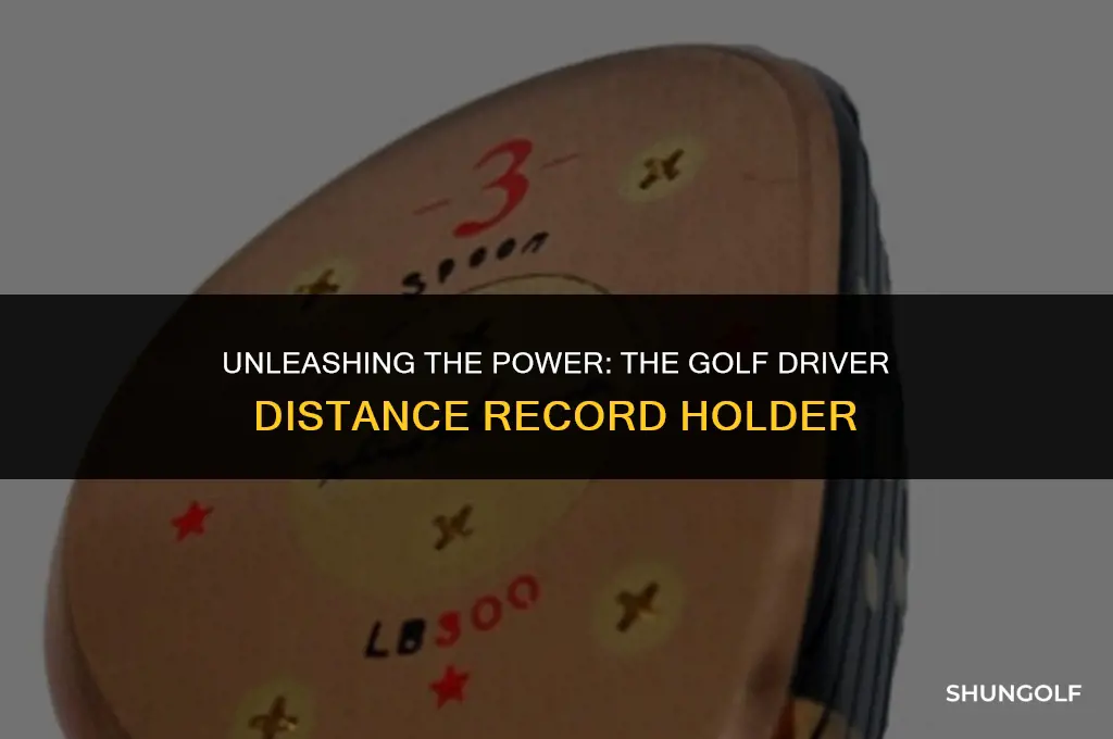 what golf driver holds the distance record
