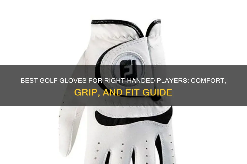 what golf glove for a right handed golfer
