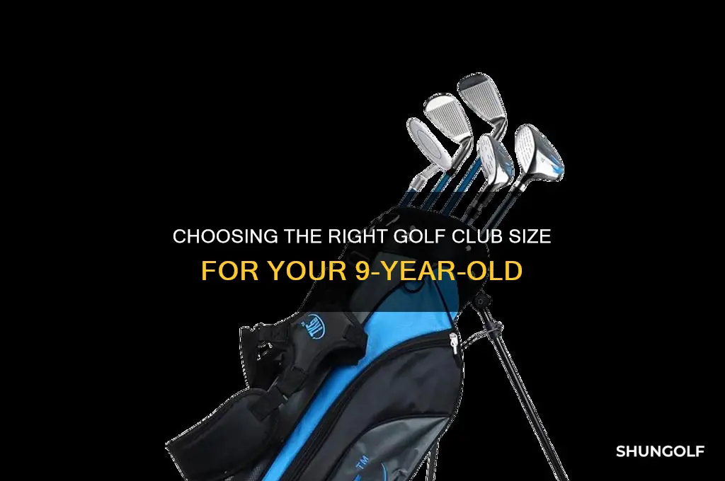 what golf size should a 9 year old have