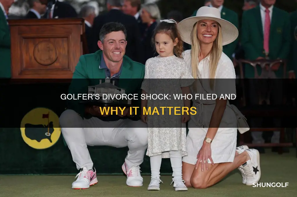 what golfer filed for divorce