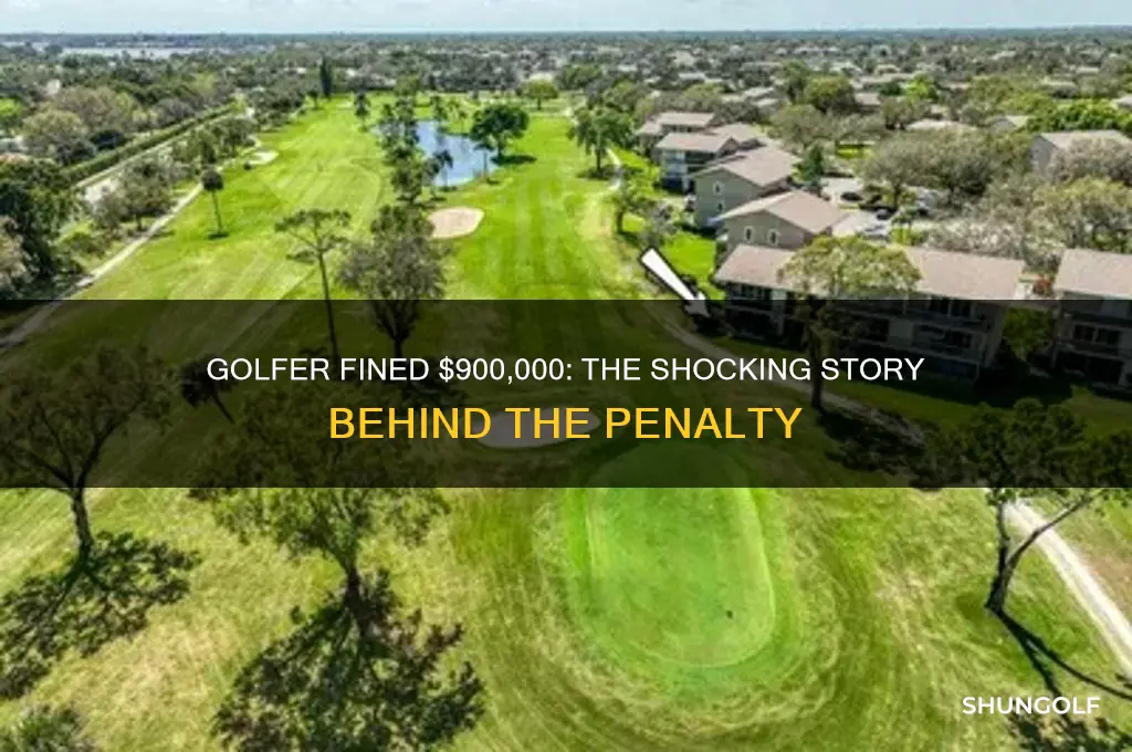 what golfer got fined 900 000