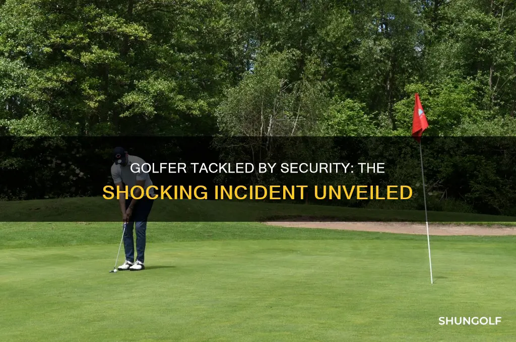 what golfer got tackled by security