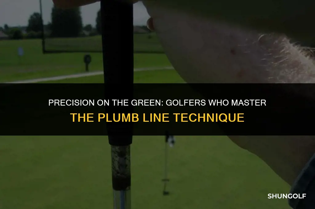 what golfer use a plumb line