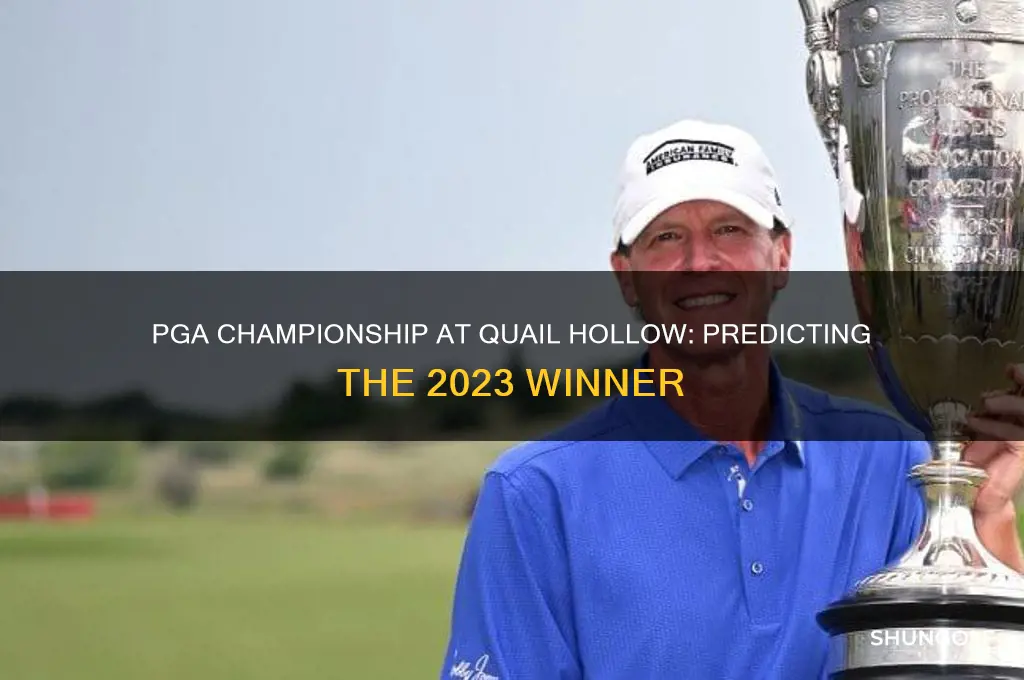 what golfer will win the pga at quail hollow