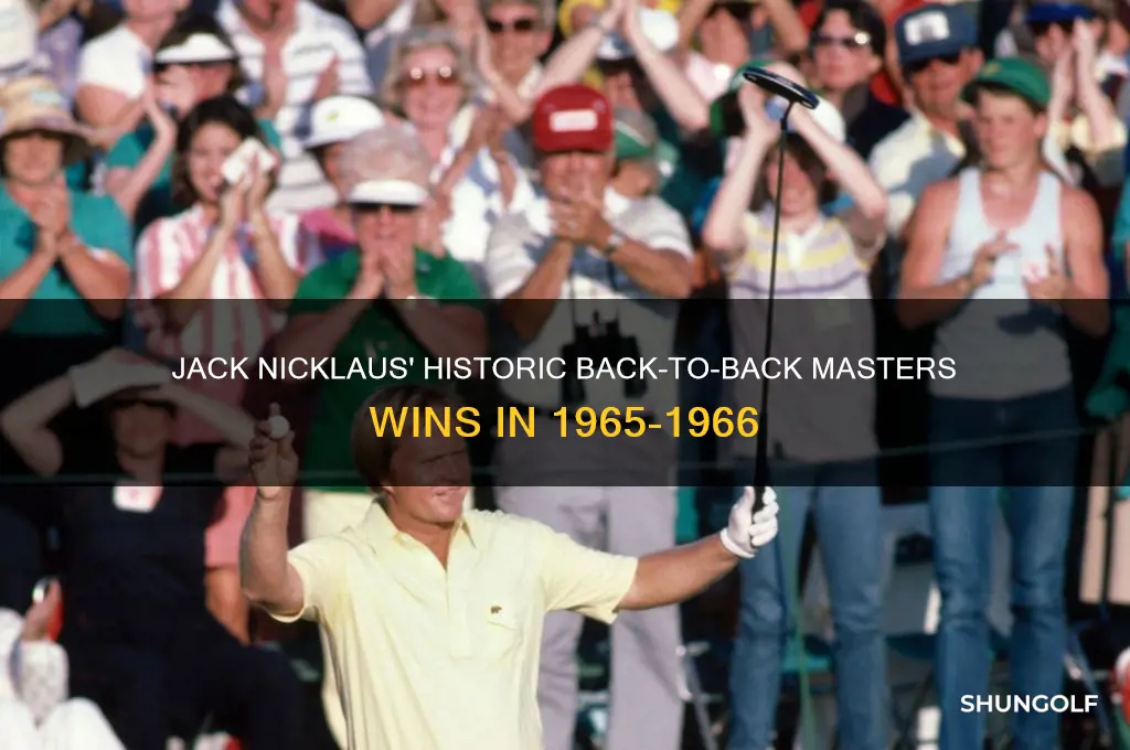 what golfer won the master in 1965 and 1966