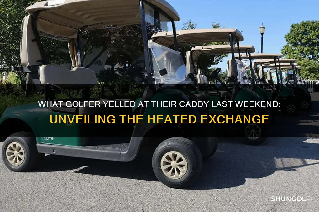 what golfer yells at their caddy last weekend