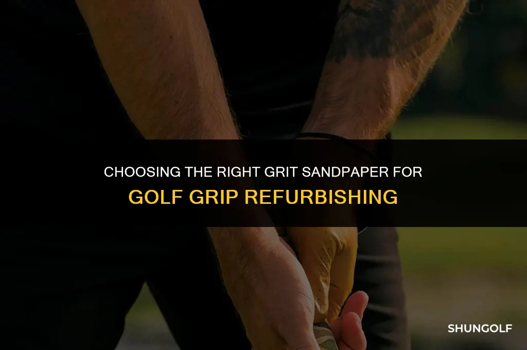 what grit sandpaper to use on golf grips