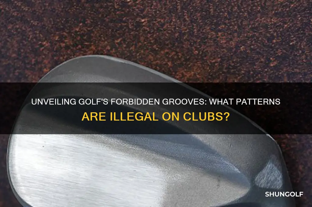 what grooves are illegal in golf