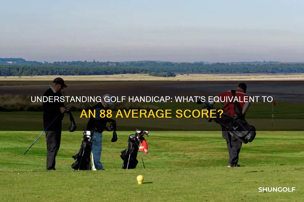 what handicap is equal to an 88 average in golf