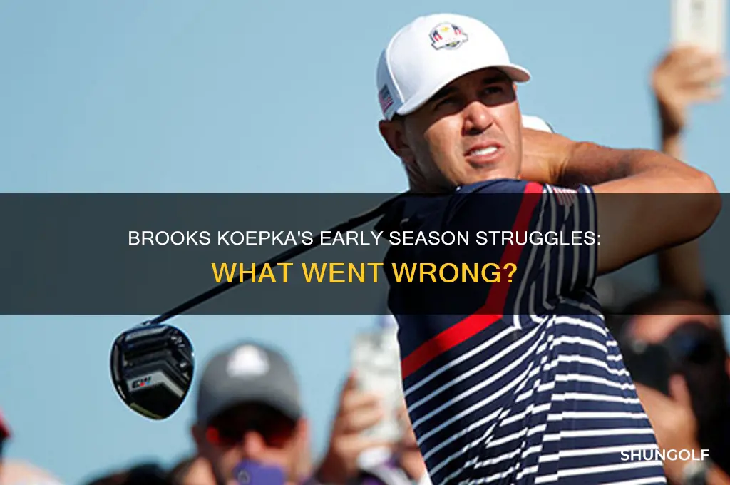 what happened to brooks koepka earlier in the golf season