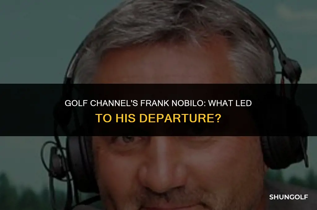 what happened to frank nobilo on golf channel