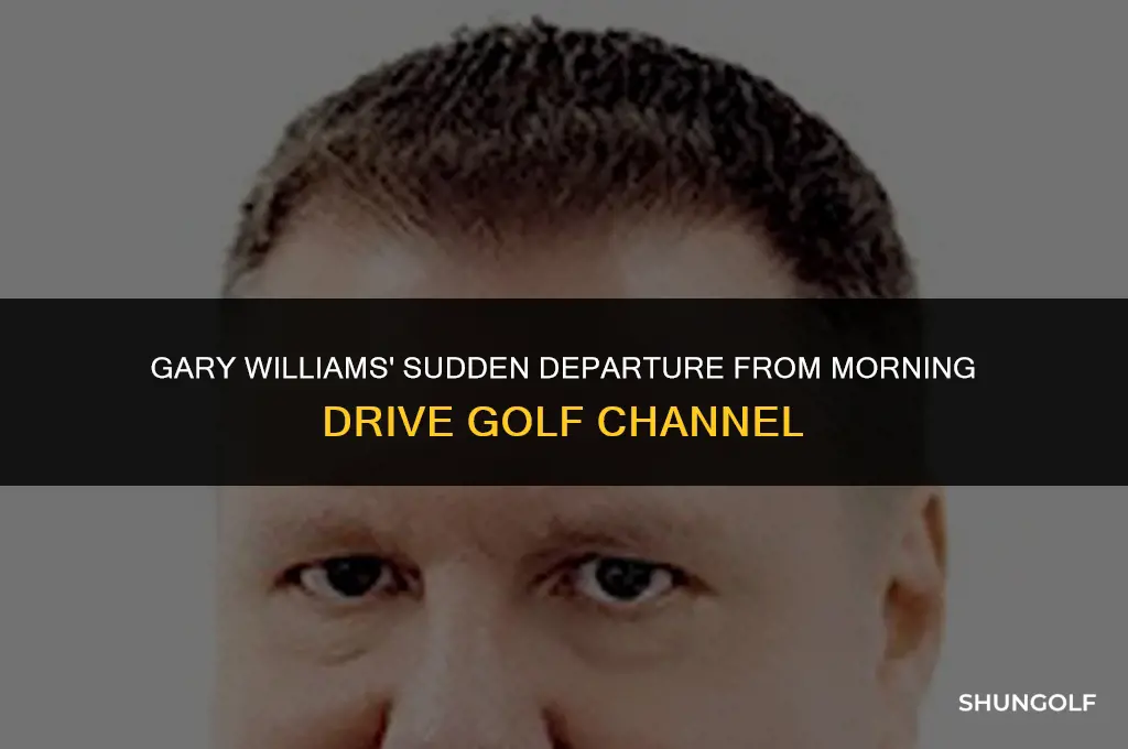 what happened to gary williams on morning drive golf channel
