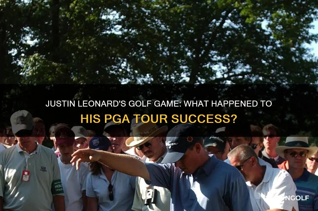 what happened to justin leonard golf game