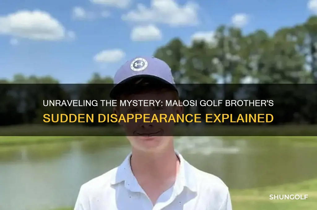 what happened to malosi golf brother