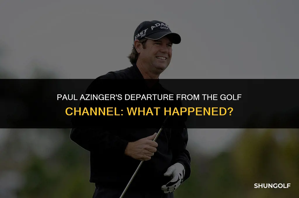 what happened to paul azinger on the golf channel