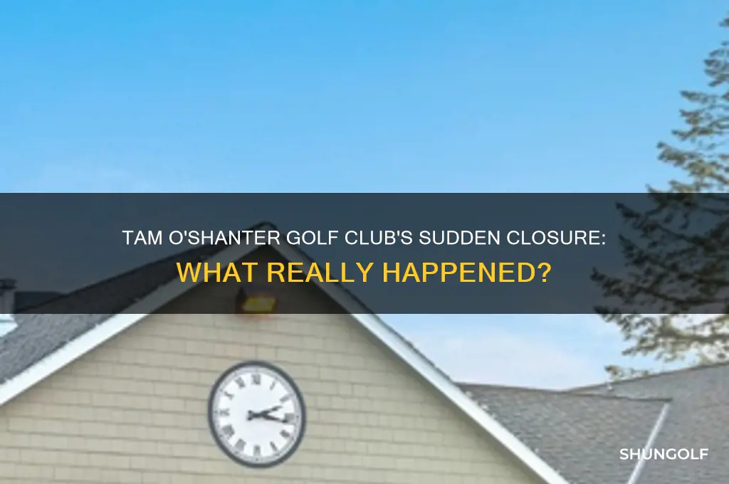 what happened to tam o shanter golf club