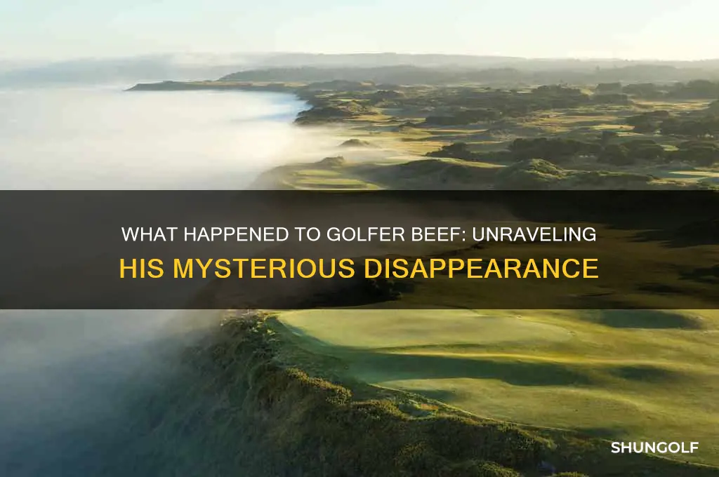 what happened to the golfer called beef
