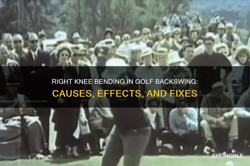 what happens if right knee bends in backswing golf