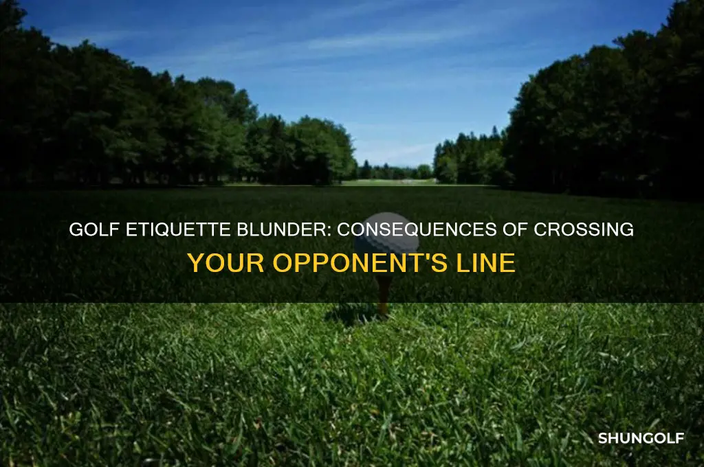 what happens if you toughyour opponents line in golf