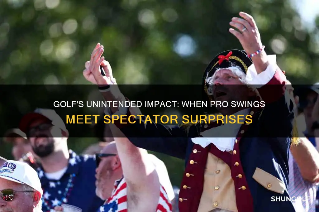 what happens when a pro golfer hits a spectator