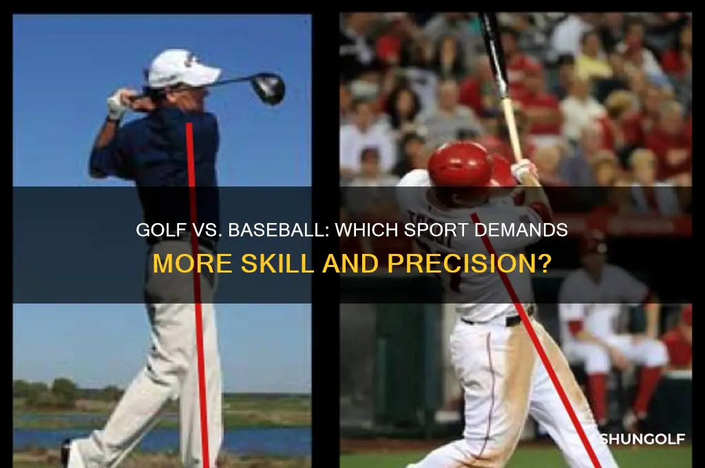 what harder golf or baseball