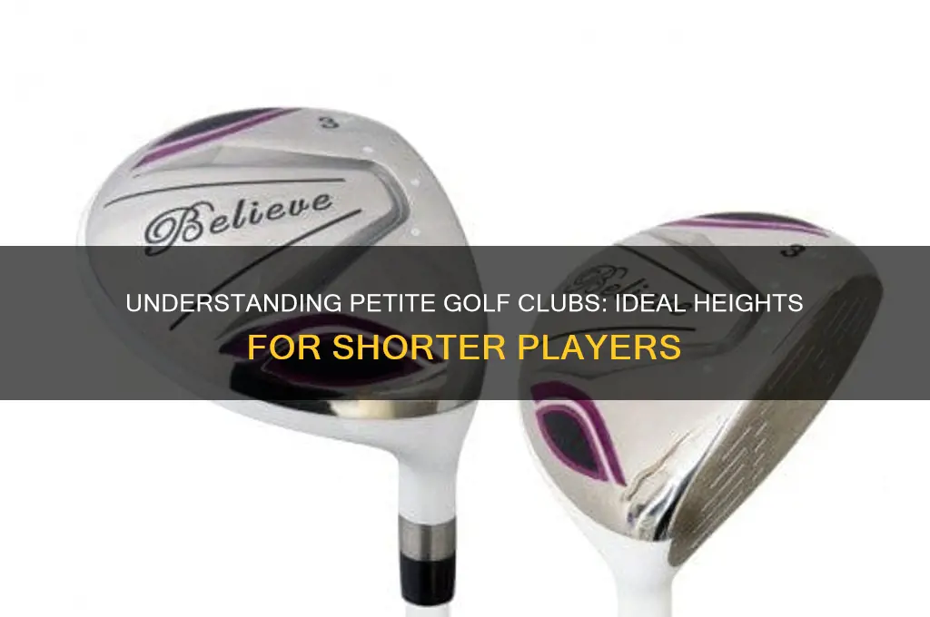 what height are petite golf clubs for