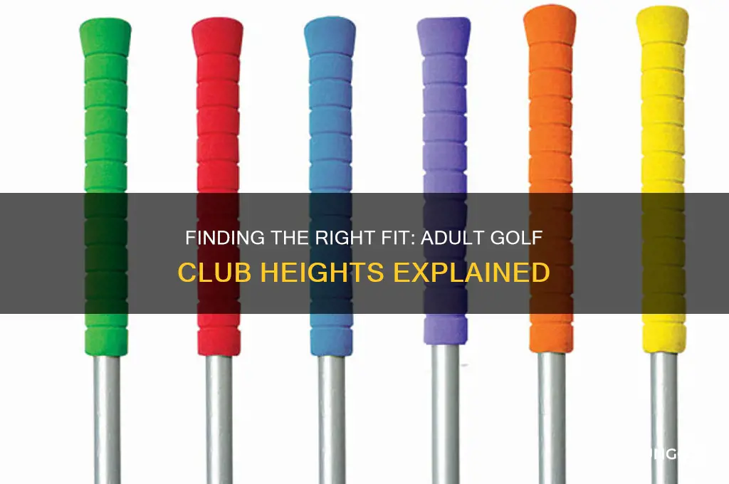 what height do regular adult golf clubs fit